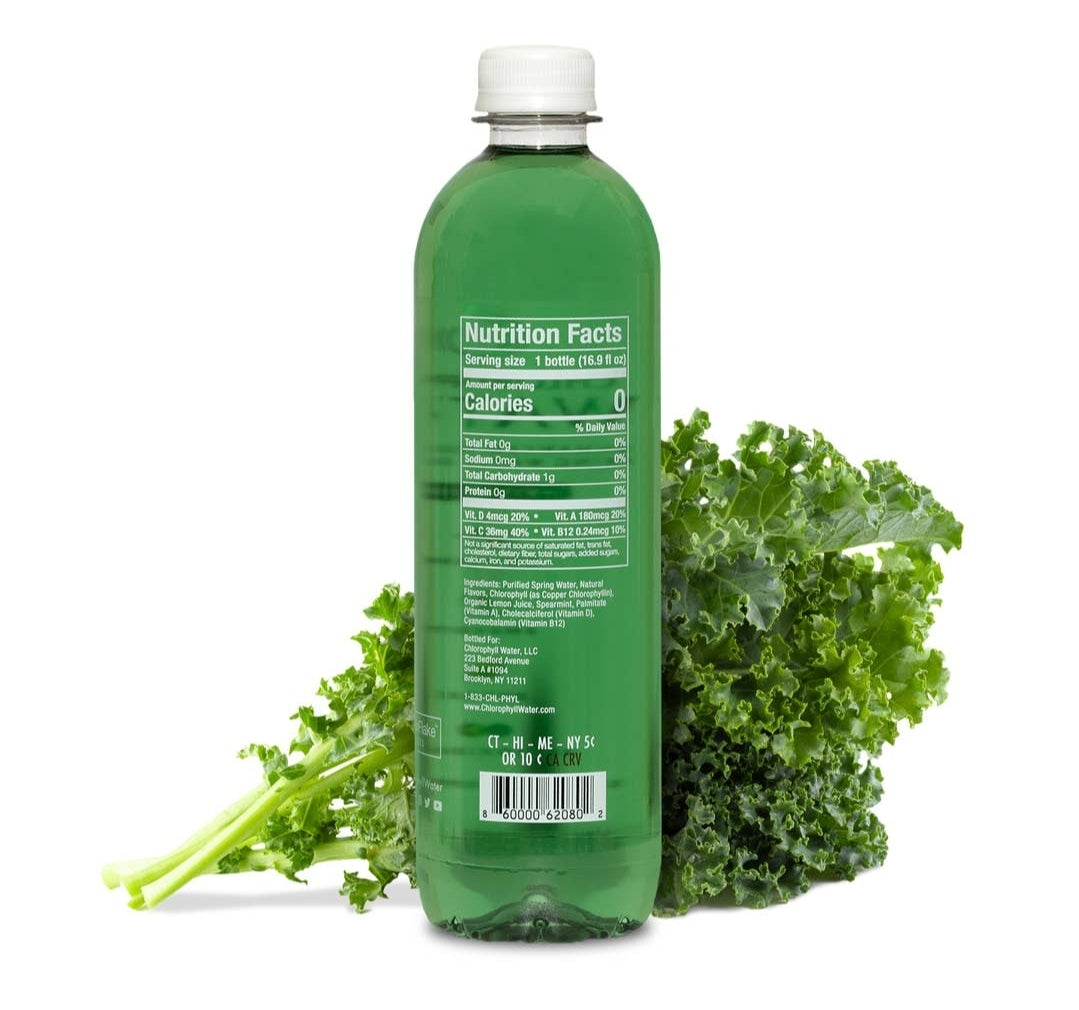 Chlorophyll Water Purified Mountain Spring Water w/ Vitamins