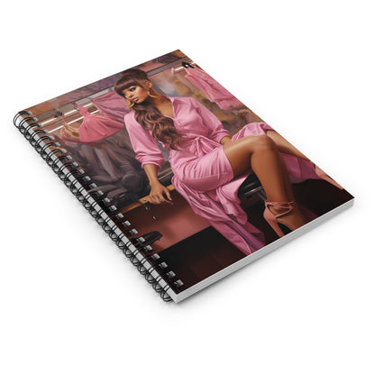 Pink Diva Spiral Notebook - Ruled Line