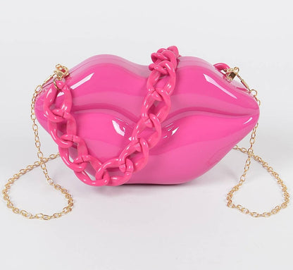 Kiss Me Hard Clutch w/ Stones