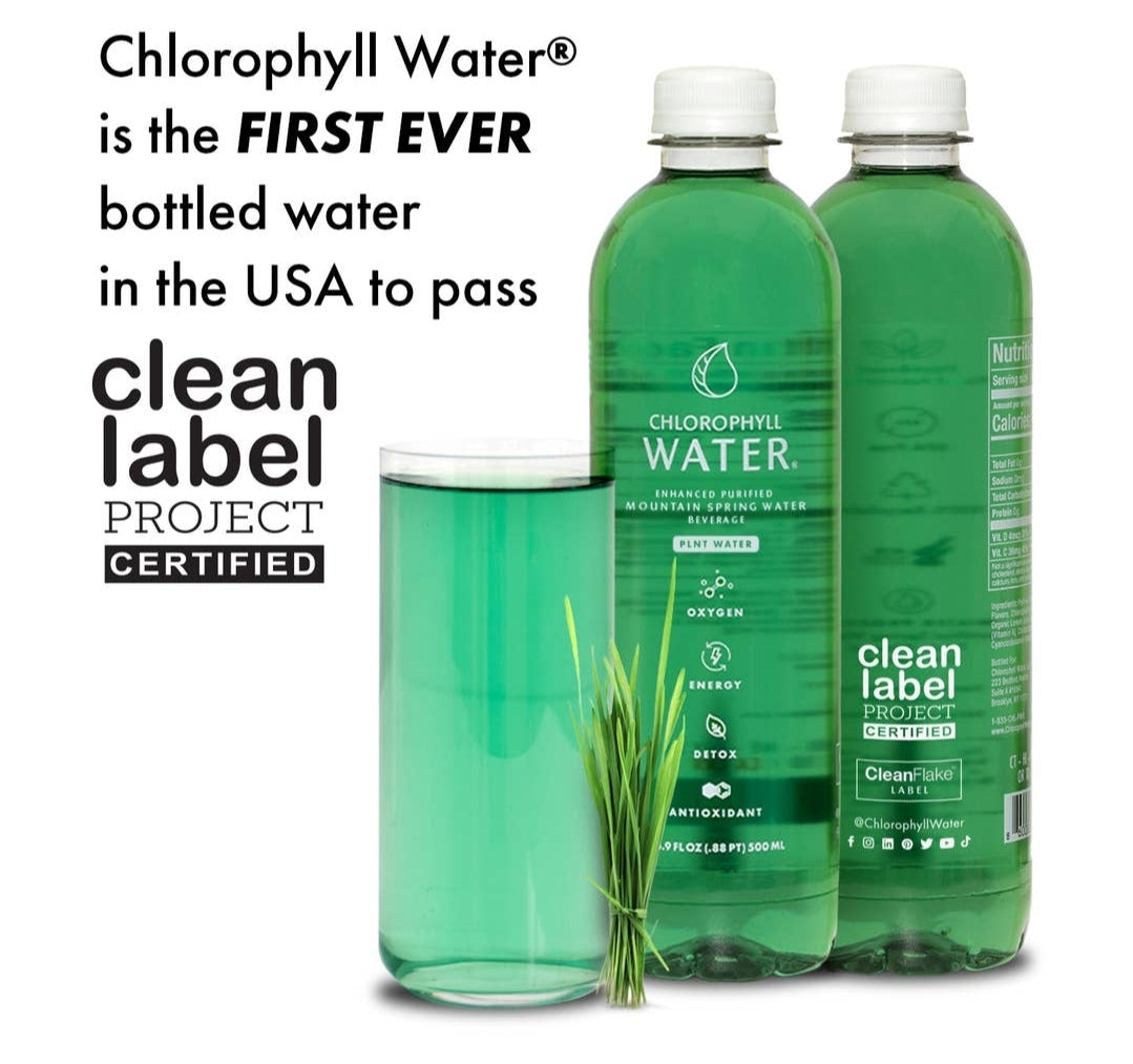 Chlorophyll Water Purified Mountain Spring Water w/ Vitamins